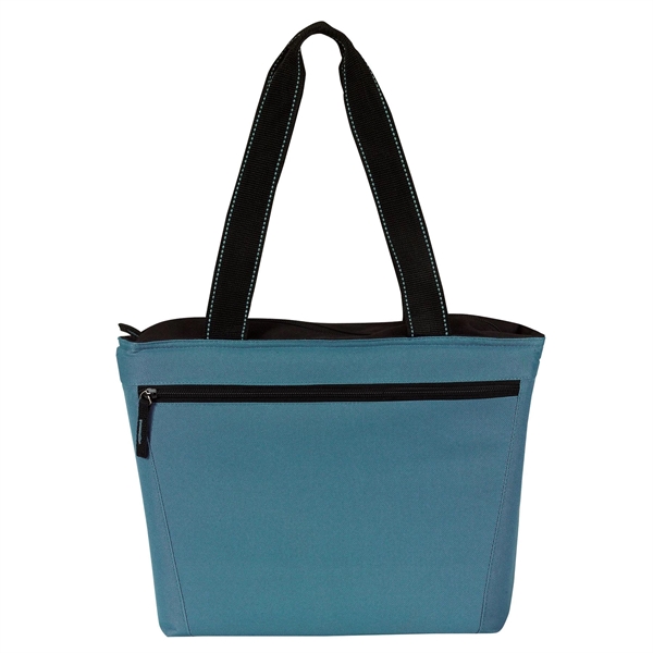 Two-Tone 12 Pack Cooler Tote - Two-Tone 12 Pack Cooler Tote - Image 3 of 7