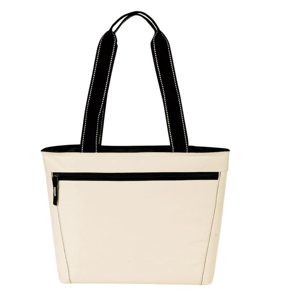 Two-Tone 12 Pack Cooler Tote - Two-Tone 12 Pack Cooler Tote - Image 5 of 7