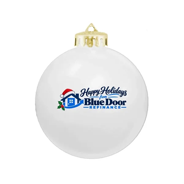 3-1/4" USA-Made Round Glossy Shatterproof Ornament
