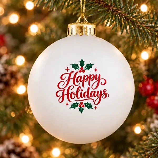 3-1/4" Satin Finish Round Shatterproof Ornament