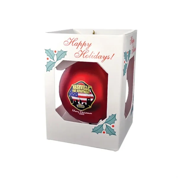 3-1/4" Satin Finish Round Shatterproof Ornament
