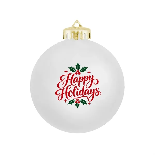 3-1/4" Satin Finish Round Shatterproof Ornament