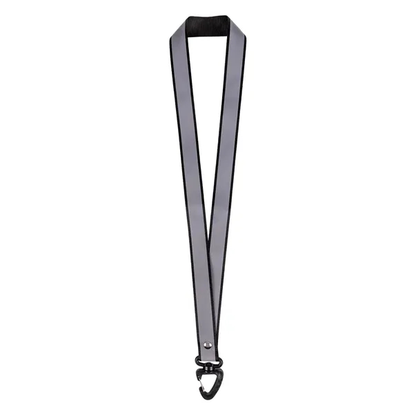 Reflective rPET Lanyard with Swivel Carabiner