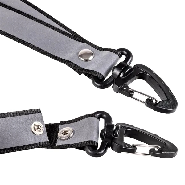 Reflective rPET Lanyard with Swivel Carabiner