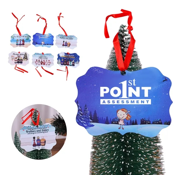 Acrylic double sided Christmas ornament pendants