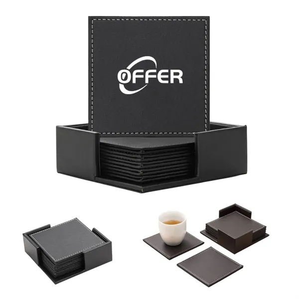 Square Leather Drink Coasters