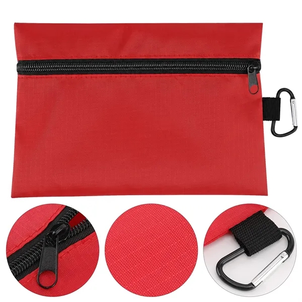 Small Empty First Aid Bag W/ Carabiner