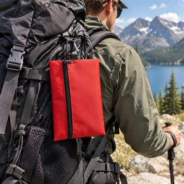 Small Empty First Aid Bag W/ Carabiner
