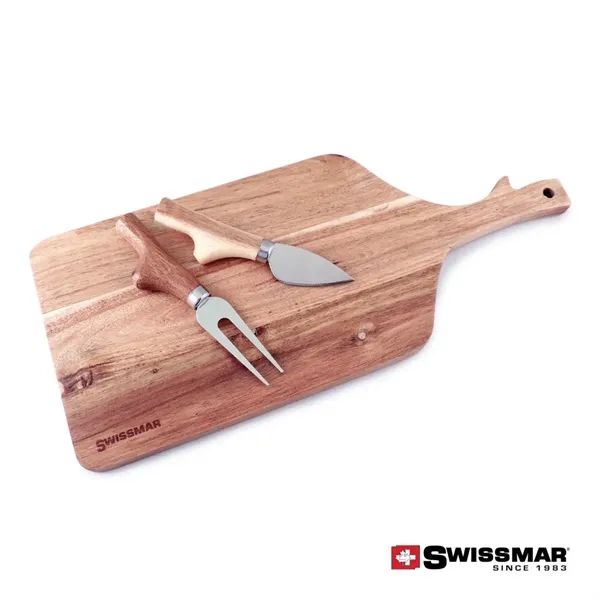 Swissmar® Acacia Paddle Cutting Board & Knife Set
