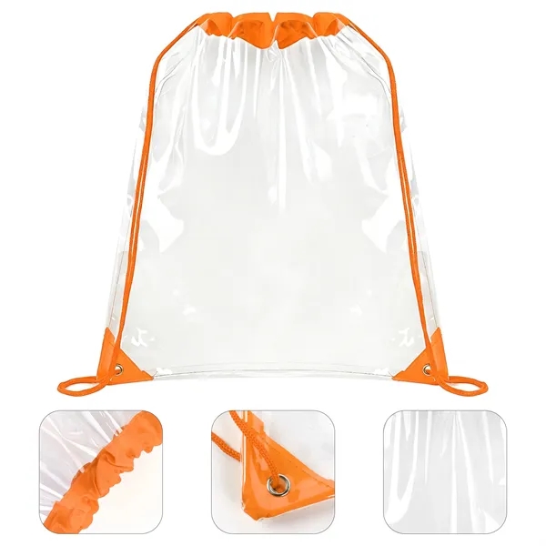 5 Day Rush Large Clear Stadium Drawstring Backpack