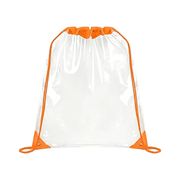 5 Day Rush Large Clear Stadium Drawstring Backpack