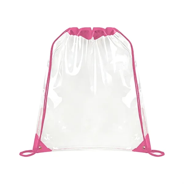 5 Day Rush Large Clear Stadium Drawstring Backpack