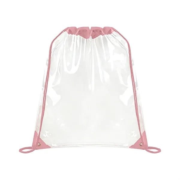 5 Day Rush Large Clear Stadium Drawstring Backpack