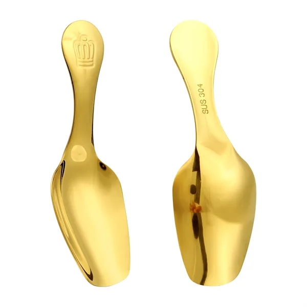Small Stainless Steel Short Handle Ice Cream Dessert Spoon