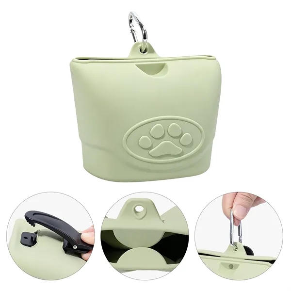 Portable Silicone Dog Treat Pouch W/ Waist Clip