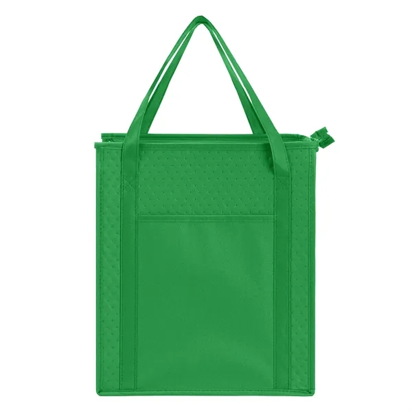 5 Day Rush Non Woven Zipper Cooler Tote Bag W/ Bottle Holder