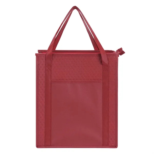 5 Day Rush Non Woven Zipper Cooler Tote Bag W/ Bottle Holder