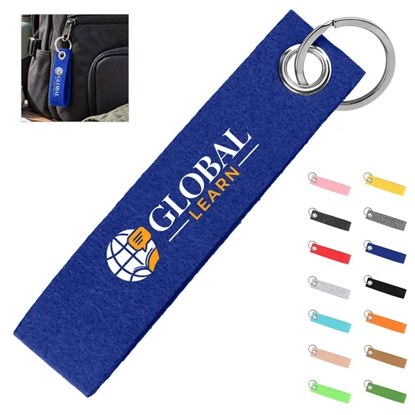 Portable Felt Wristlet Keychain Strap 5"x1.2"