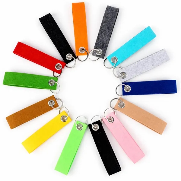 Portable Felt Wristlet Keychain Strap 5"x1.2"