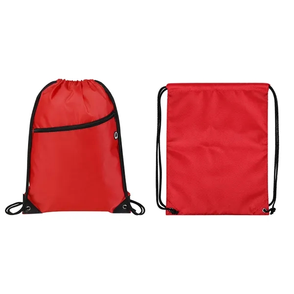 5 Day Rush 210D Oxford Drawstring Backpack W/ Earbud Port
