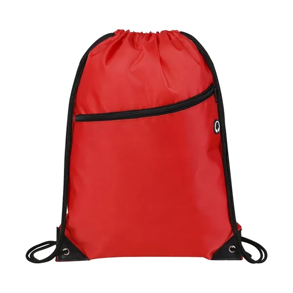 5 Day Rush 210D Oxford Drawstring Backpack W/ Earbud Port