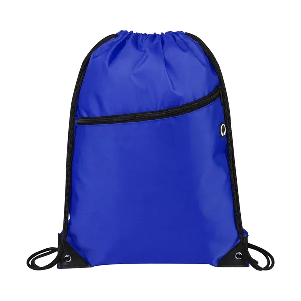 5 Day Rush 210D Oxford Drawstring Backpack W/ Earbud Port