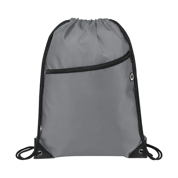 5 Day Rush 210D Oxford Drawstring Backpack W/ Earbud Port