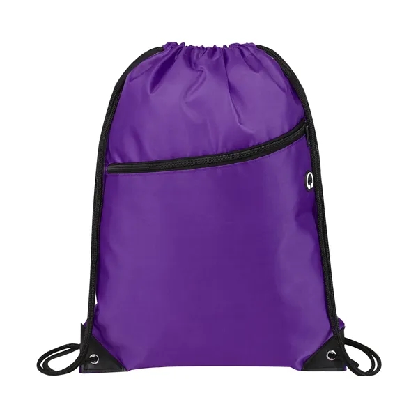5 Day Rush 210D Oxford Drawstring Backpack W/ Earbud Port