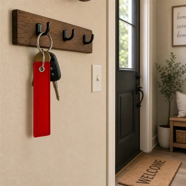 Custom Double Sided Embroidered Keychain Key Tag