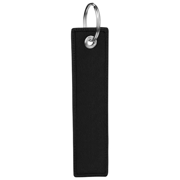 Custom Double Sided Embroidered Keychain Key Tag