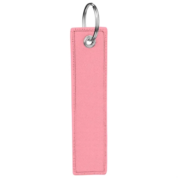 Custom Double Sided Embroidered Keychain Key Tag