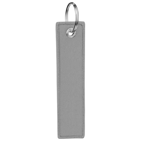 Custom Double Sided Embroidered Keychain Key Tag