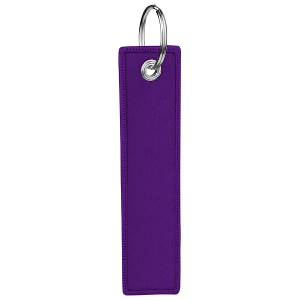 Custom Double Sided Embroidered Keychain Key Tag