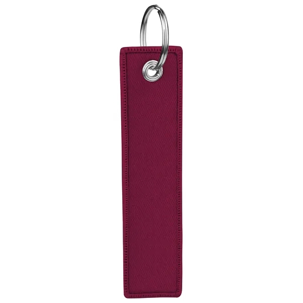 Custom Double Sided Embroidered Keychain Key Tag