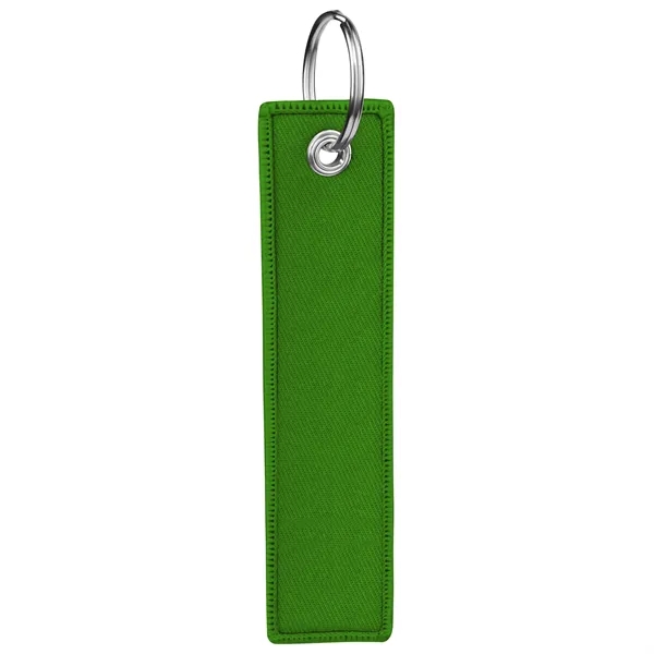 Custom Double Sided Embroidered Keychain Key Tag