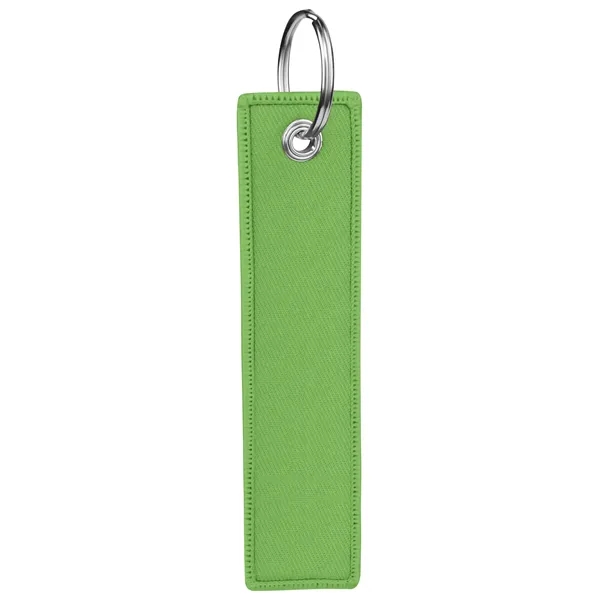 Custom Double Sided Embroidered Keychain Key Tag