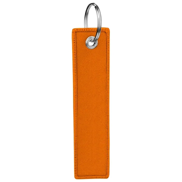 Custom Double Sided Embroidered Keychain Key Tag
