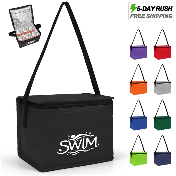5 Day Rush 6 Can Portable Insulated Cooler Bag W/ Pocket