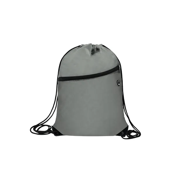5 Day Rush Oxford Drawstring Backpack W/ Pocket&Ear Bud Port