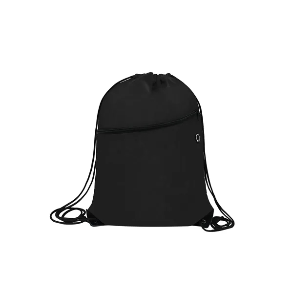 5 Day Rush Oxford Drawstring Backpack W/ Pocket&Ear Bud Port