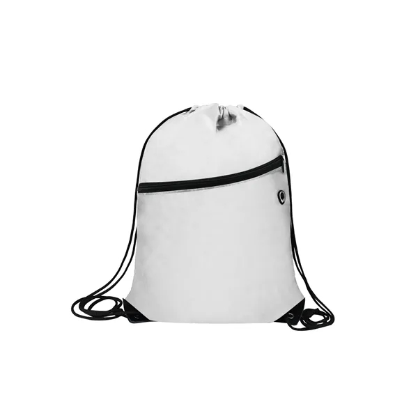 5 Day Rush Oxford Drawstring Backpack W/ Pocket&Ear Bud Port
