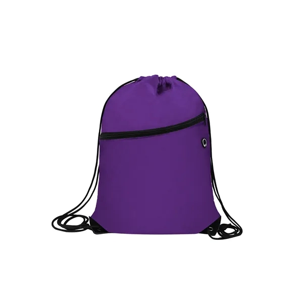 5 Day Rush Oxford Drawstring Backpack W/ Pocket&Ear Bud Port