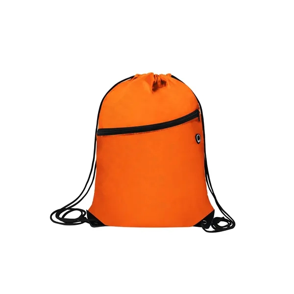 5 Day Rush Oxford Drawstring Backpack W/ Pocket&Ear Bud Port