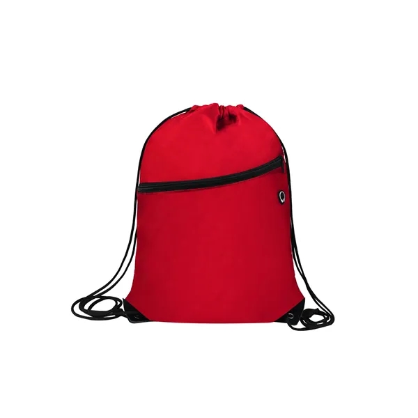 5 Day Rush Oxford Drawstring Backpack W/ Pocket&Ear Bud Port