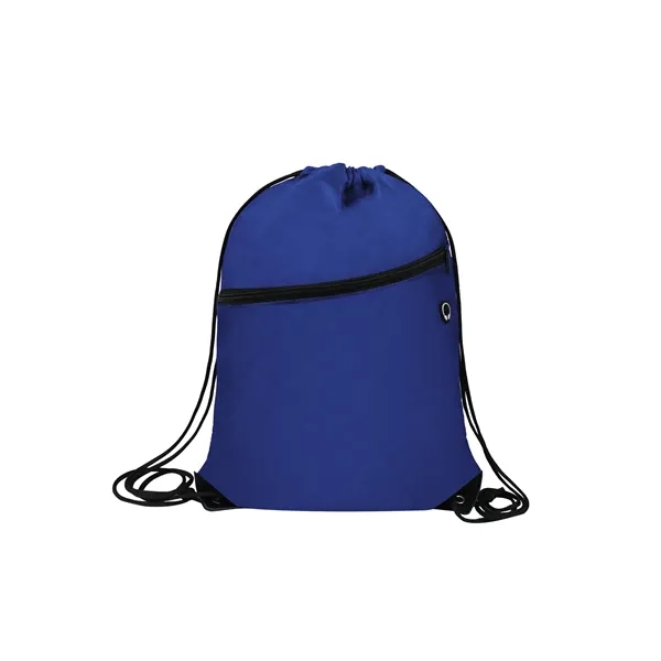 5 Day Rush Oxford Drawstring Backpack W/ Pocket&Ear Bud Port