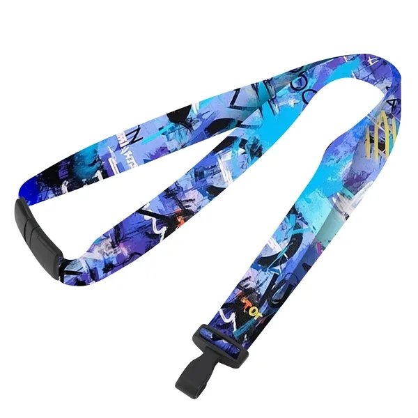 3 Day Rush 3/4" Custom Breakaway Lanyard W/ Plastic J Hook