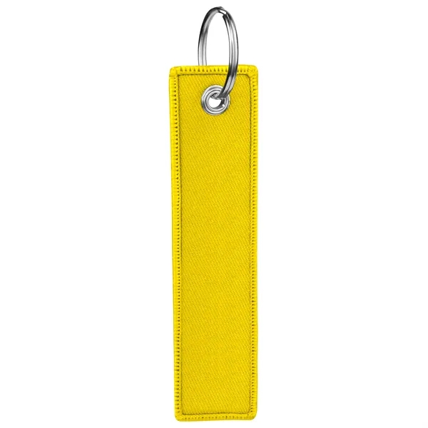 Custom Double Sided Embroidered Keychain Key Tag
