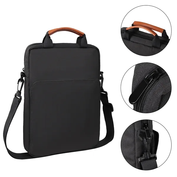 5 Day Rush Polyester Crossbody Laptop Bag W/Leather Handle