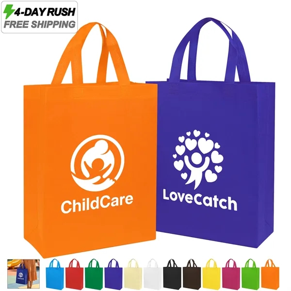 4 Day Rush Non Woven Shopping Tote Bag W/ Gusset