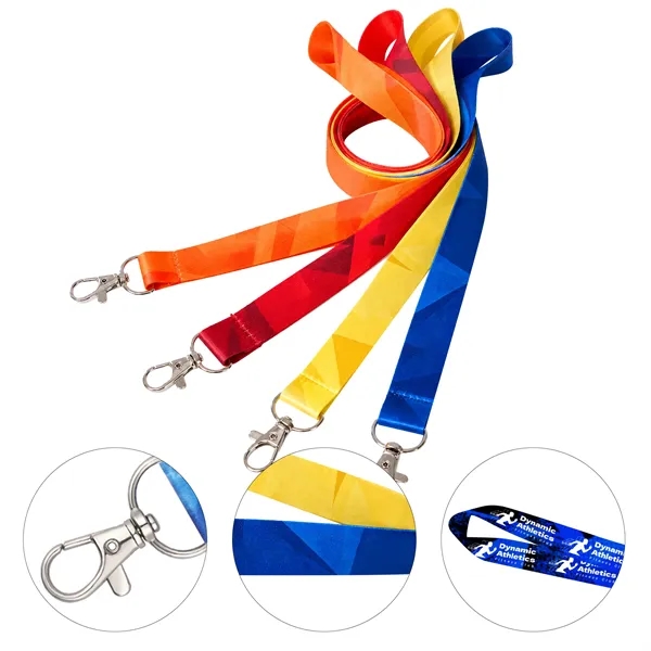 3 Day Rush 1" Dye Sublimation Polyester Badge Lanyard